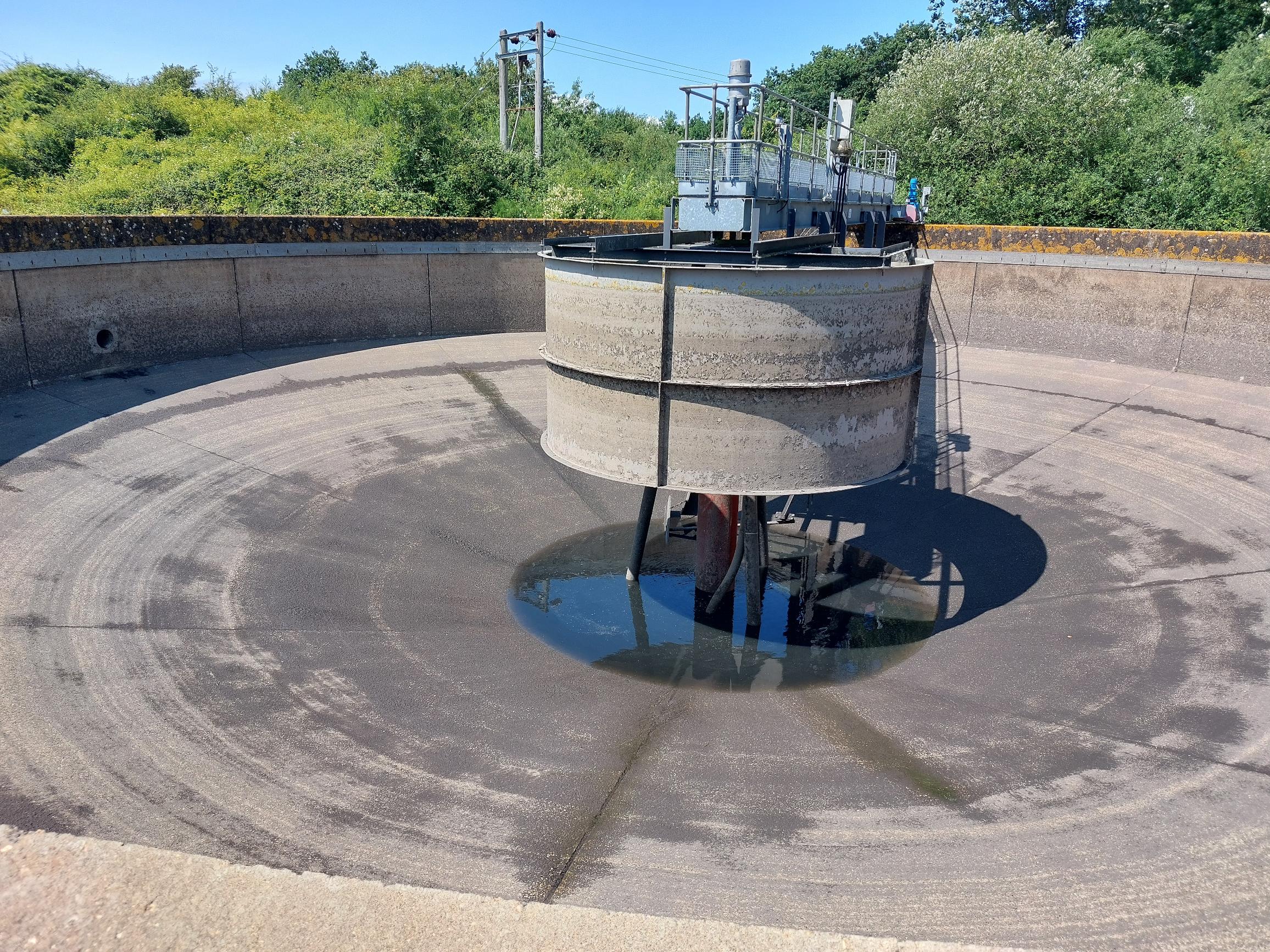 A photo showing the optimised storm tank at Fairlee transfer station