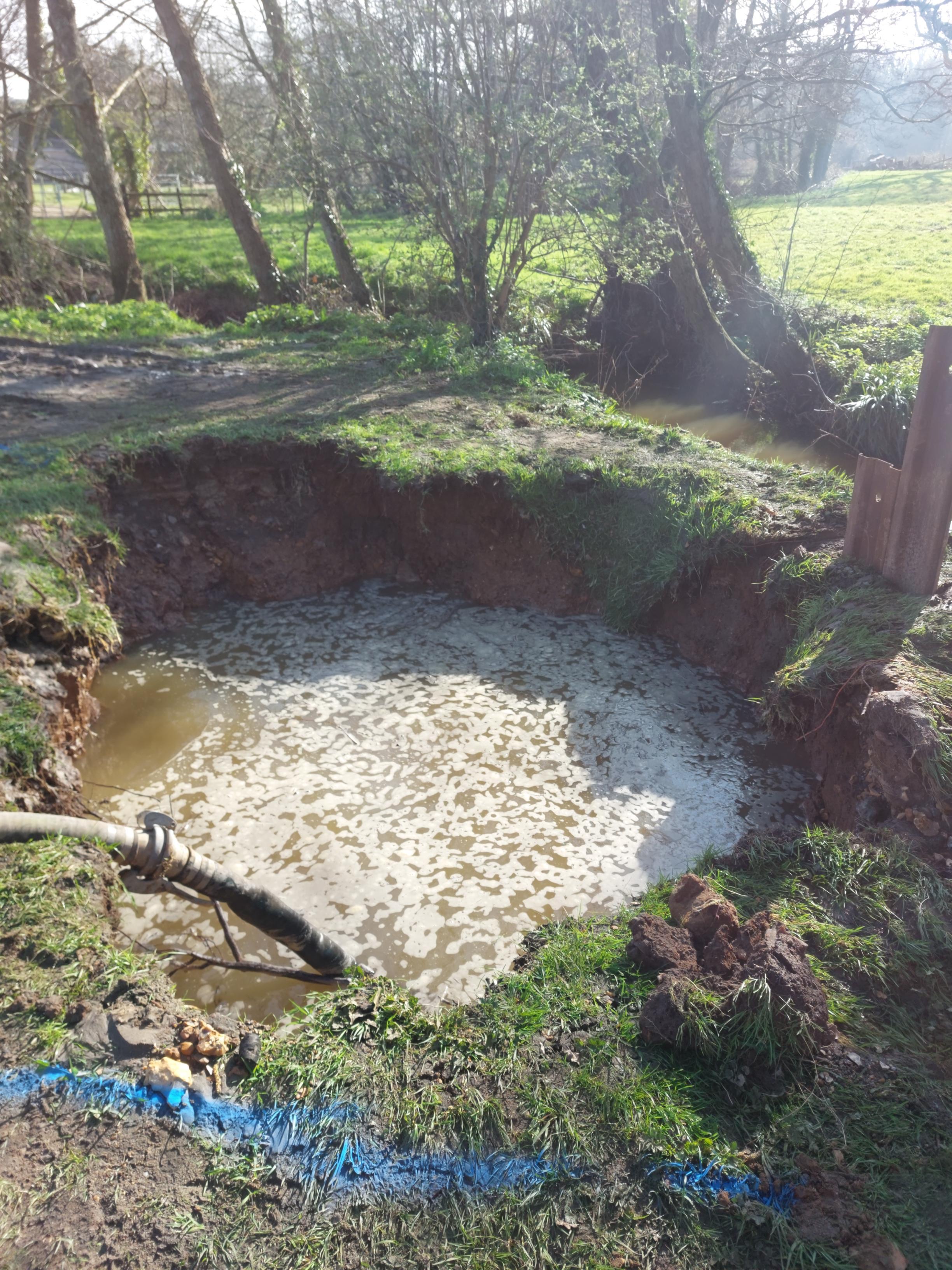 Burst water main on the Isle of Wight