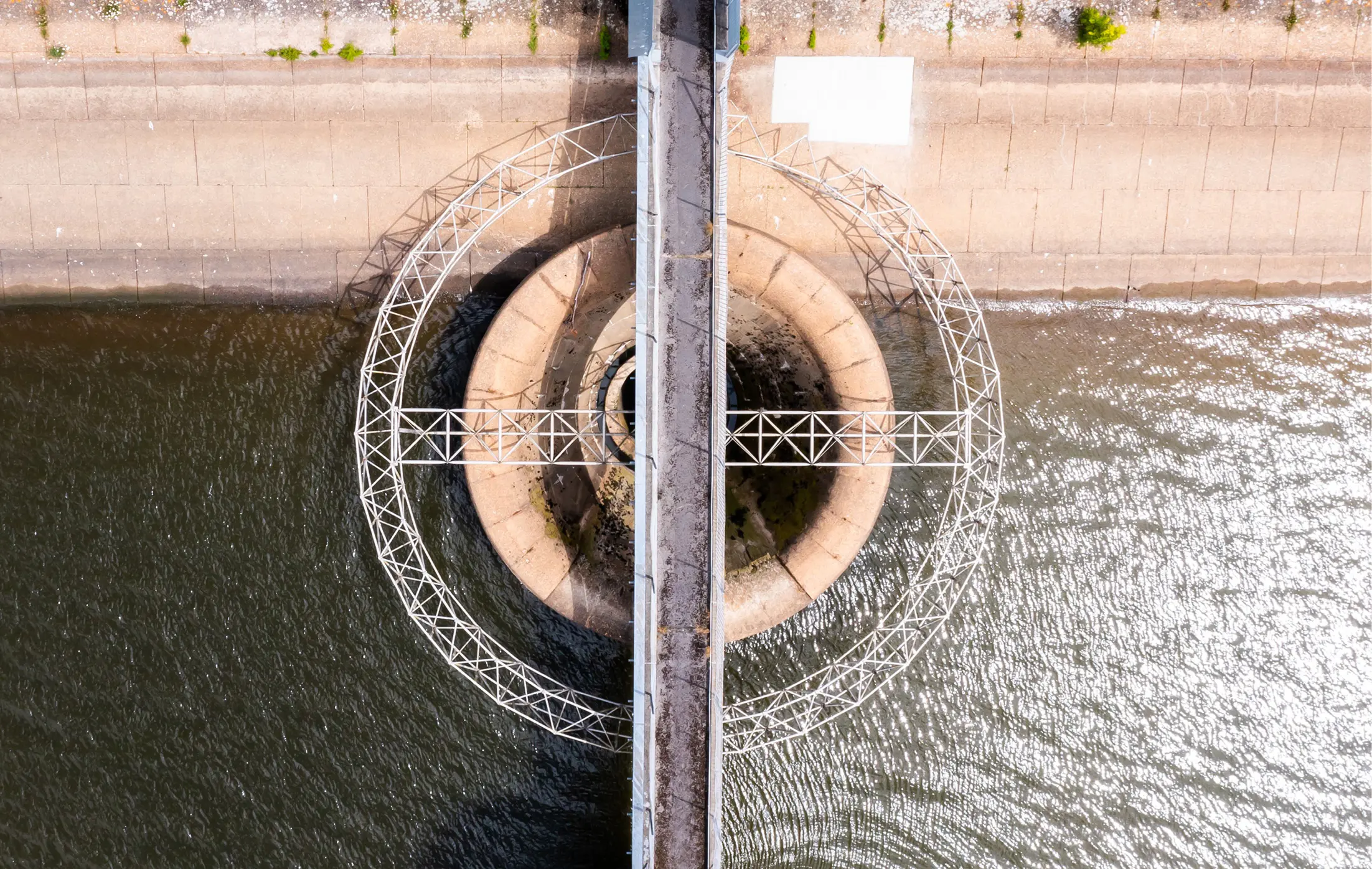 An aerial view of Weir Wood Reservoir 