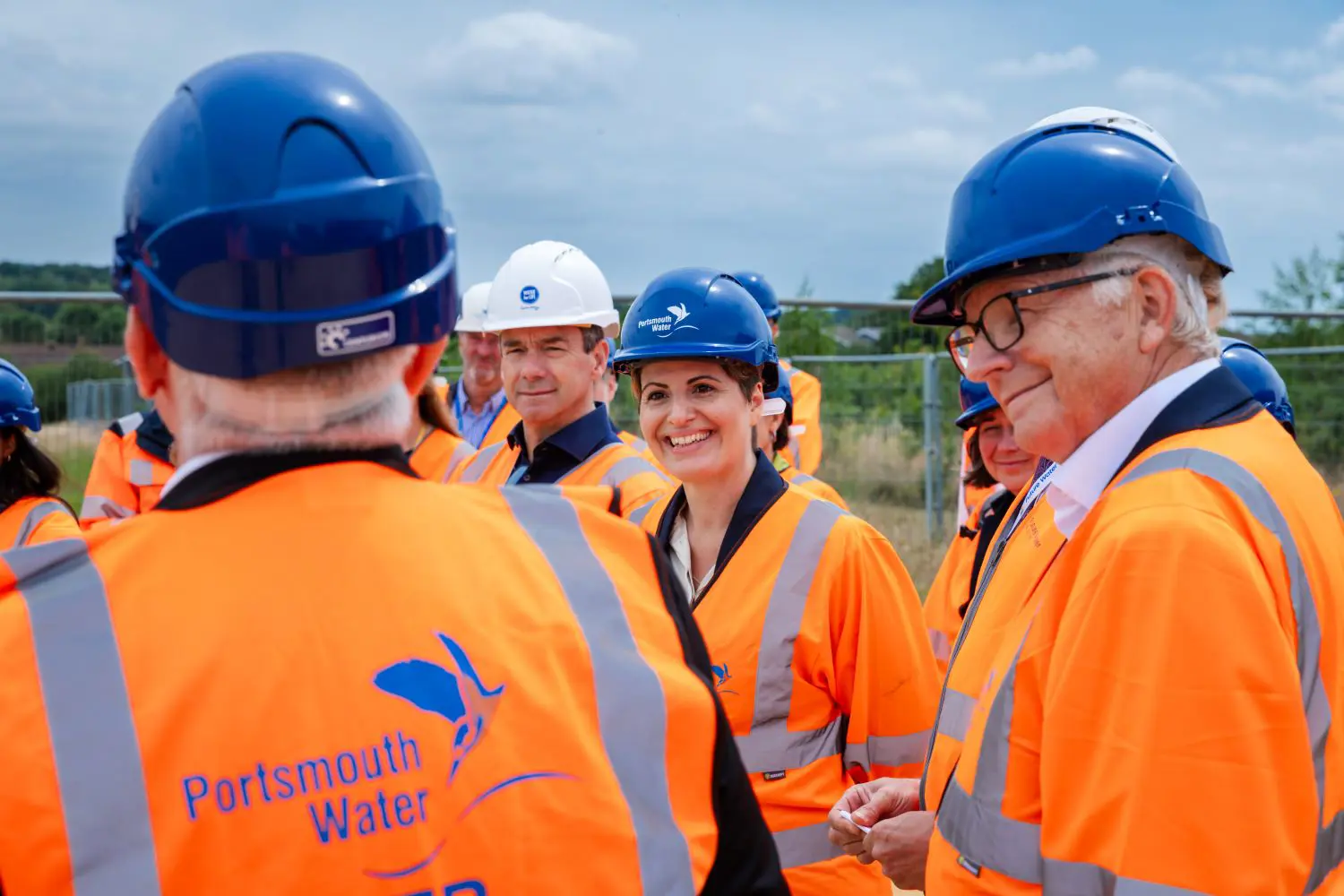 Portsmouth Water Southern Water and MPs visit Havant Thicket site