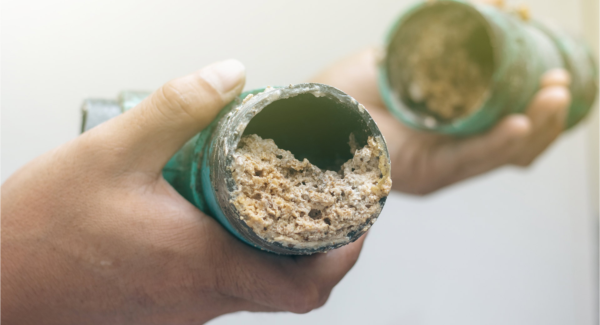 A close up of a blocked drain
                        